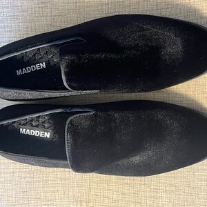 Steve Madden Black Velvet Loafers. Worn Once.
